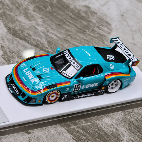 Make Up Mazda 1992 RX-7 FD3S LB-Super Silhouette Mint Green 1:43 – Collectible Resin Model Resin