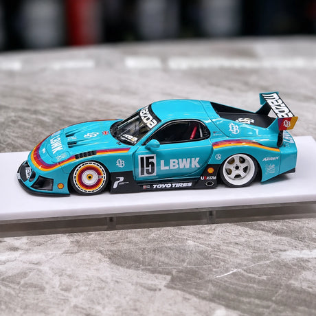 Make Up Mazda 1992 RX-7 FD3S LB-Super Silhouette Mint Green 1:43 – Collectible Resin Model Resin