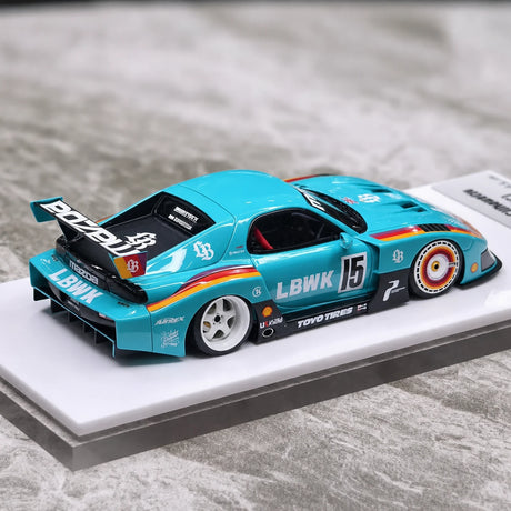 Make Up Mazda 1992 RX-7 FD3S LB-Super Silhouette Mint Green 1:43 – Collectible Resin Model Resin