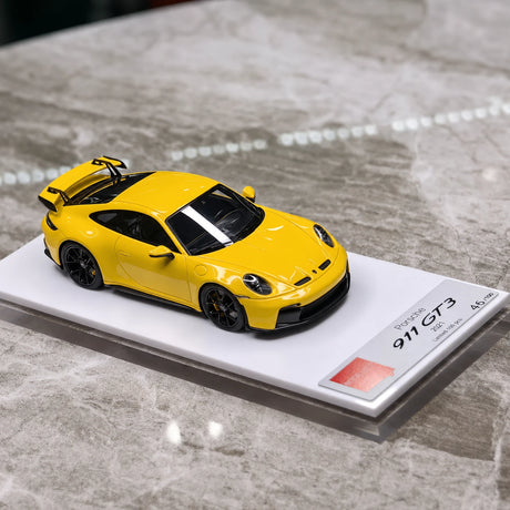 Make Up Porsche 2021 911 992 GT3 Yellow 1:43 – Collectible Resin Model Resin