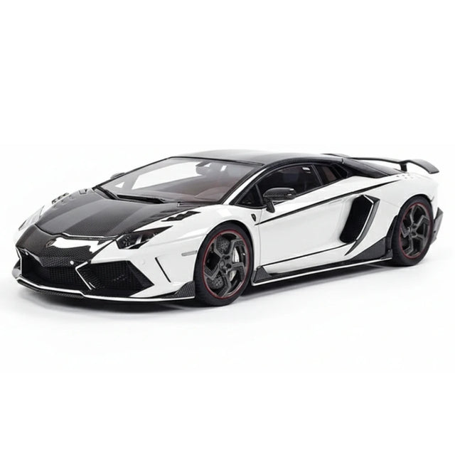 [Mansory] 1:18 Lamborghini 2012 Aventador LP700-4 カーボンado ホワイト モデルカー レジン