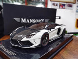 [Mansory] 1:18 Lamborghini 2012 Aventador LP700-4 カーボンado ホワイト モデルカー レジン