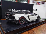 [Mansory] 1:18 Lamborghini 2012 Aventador LP700-4 カーボンado ホワイト モデルカー レジン