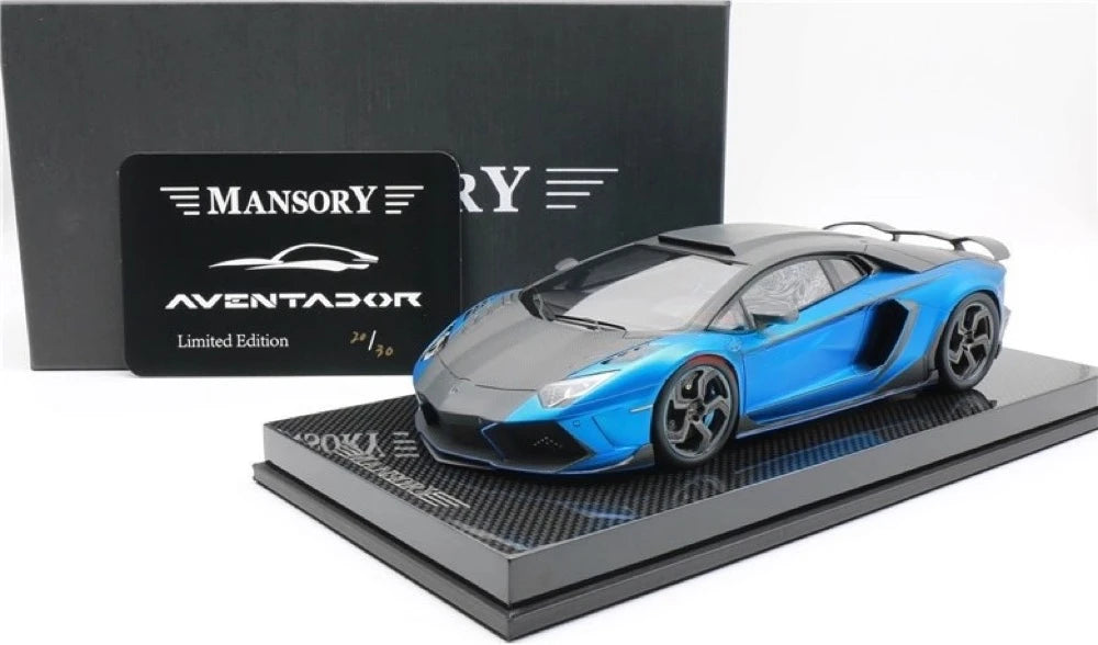 [Mansory] 1:18 Lamborghini 2012 Aventador LP700-4 Carbonado Blue Model Car Resin
