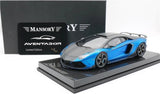 [Mansory] 1:18 Lamborghini 2012 Aventador LP700-4 Carbonado bleu voiture miniature Resin