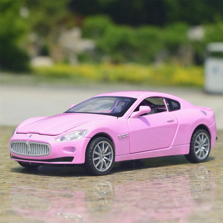 Maserati 2008 GranTurismo الوردي 1:32 – نموذج عرض مصبوب، مصبوب.