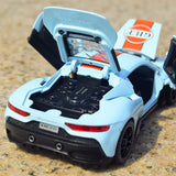 Maserati 2020 MC20 Gulf Livery 1:32 – Druckguss-Display-Modell in Druckguss
