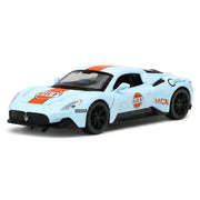Maserati 2020 MC20 Gulf Livery 1:32 – Druckguss-Modellauto für die Vitrine
