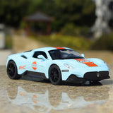 Maserati 2020 MC20 Gulf Livery 1:32 – Druckguss-Display-Modell in Druckguss