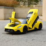 Maserati 2020 MC20 gul 1:32 – pressgjuten visningsmodell