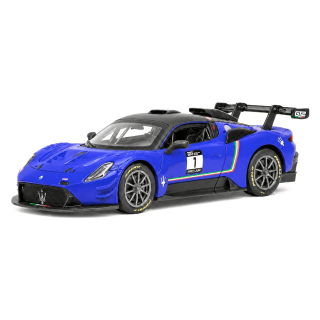 Maserati 2023 GT2 blå 1:32 – pressgjuten visningsmodell