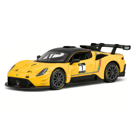 Maserati 2023 GT2 Gelbe 1:32 – Druckguss-Display-Modell in Druckguss