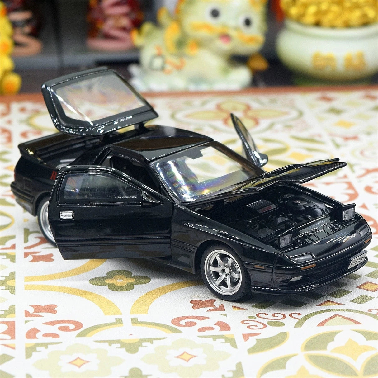 Mazda 1985 RX-7 FC3S svart 1:32 – pressgjuten visningsmodell
