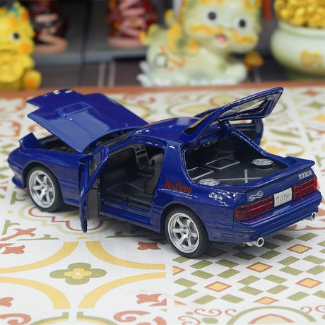 Mazda 1985 RX-7 FC3S blå 1:32 – pressgjuten visningsmodell