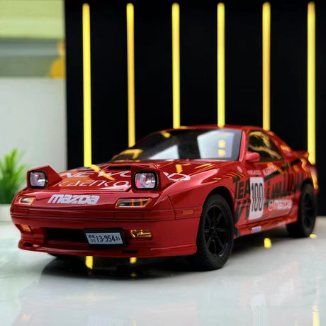 Mazda 1985 RX-7 FC3S Röd racingfärg 1:24 – Diecast Display Model Die-Cast