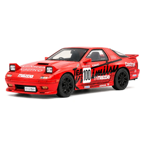 Mazda 1985 RX-7 FC3S Röd racingfärg 1:24 – Diecast Display Model Die-Cast