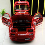 Mazda 1985 RX-7 FC3S rood Racing Livery 1:24 – diecast displaymodel