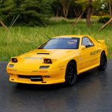 Mazda 1985 RX-7 FC3S geel 1:24 – diecast displaymodel