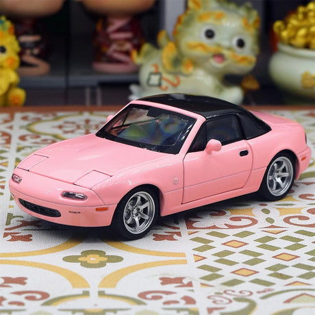Mazda 1989 MX-5 Miata NA rosa 1:32 – pressgjuten visningsmodell