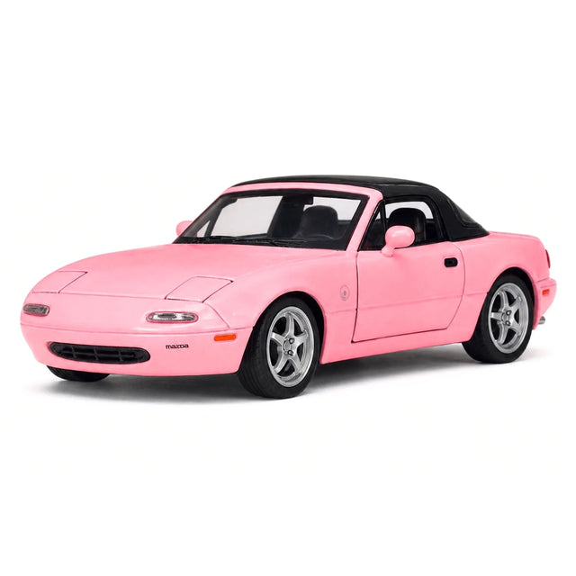 Mazda 1989 MX-5 Miata NA rosa 1:32 – pressgjuten visningsmodell