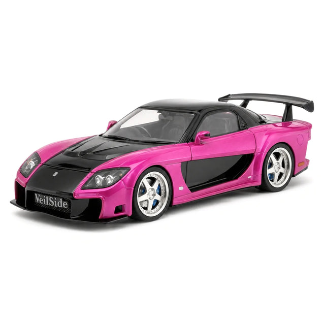 Mazda 1992 RX-7 FD3S JDM 수정된 보라색 1:24 – 다이캐스트 디스플레이 모델 다이캐스트