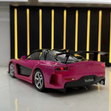 Mazda 1992 RX-7 FD3S JDM 수정된 보라색 1:24 – 다이캐스트 디스플레이 모델 다이캐스트