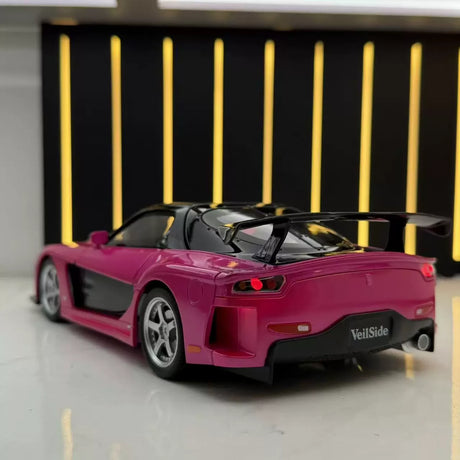 Mazda 1992 RX-7 FD3S JDM Modifierad lila 1:24 – Diecast-displaymodell gjutet