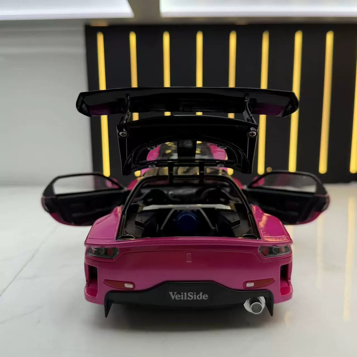 Mazda 1992 RX-7 FD3S JDM 수정된 보라색 1:24 – 다이캐스트 디스플레이 모델 다이캐스트