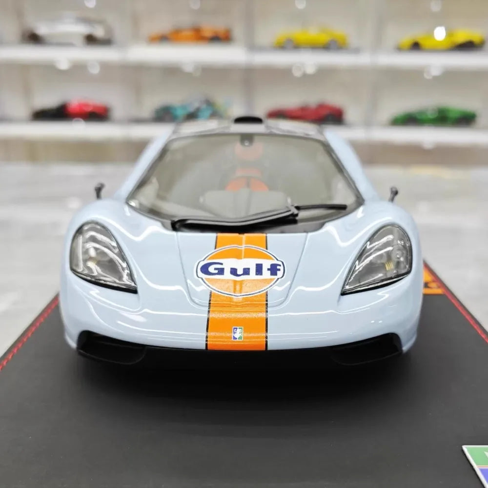 [Meko] 1:18 Gordon Murray Automotive 2020 T50 Gulf modellino di auto resina