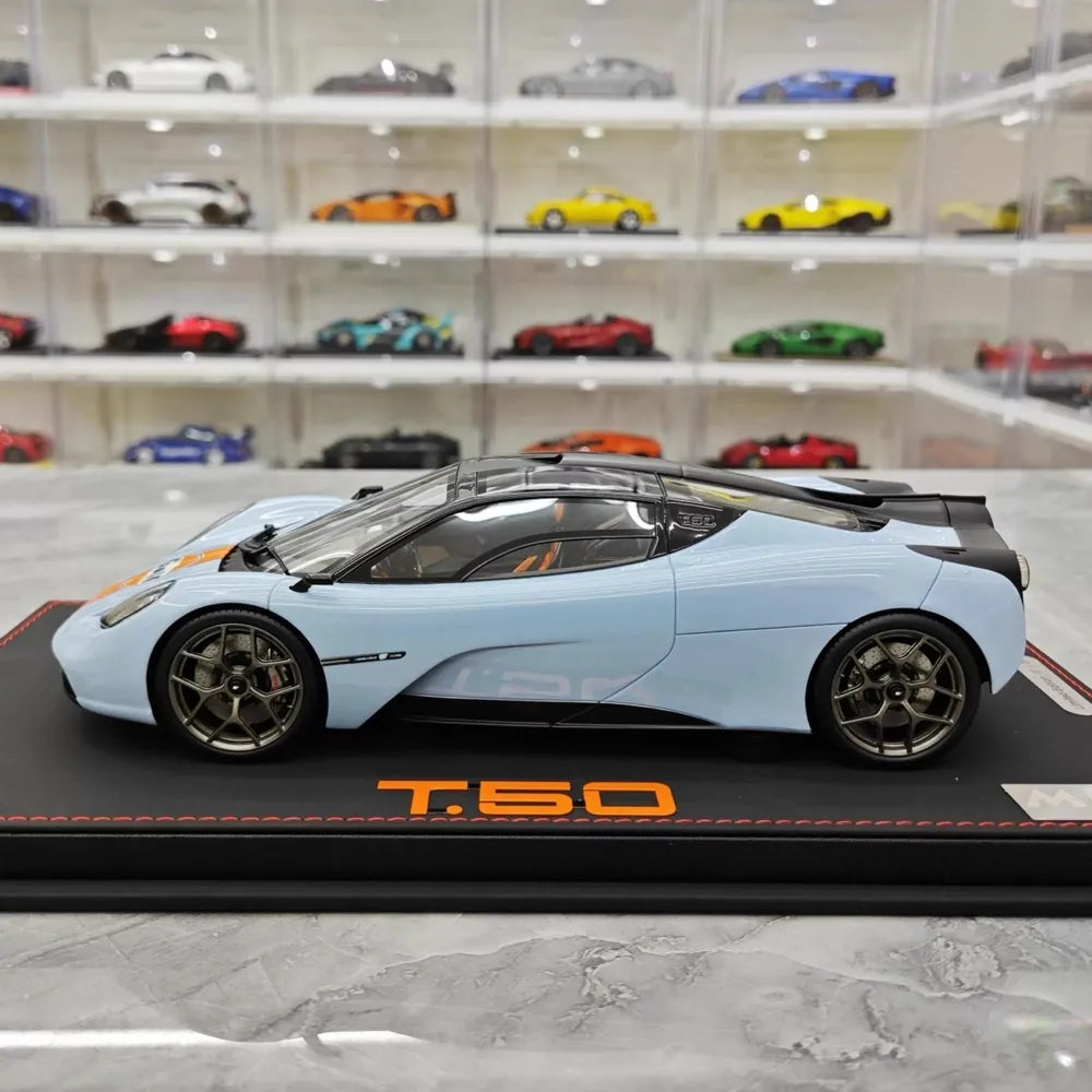 [Meko] 1:18 Gordon Murray Automotive 2020 T50 Gulf modellino di auto resina