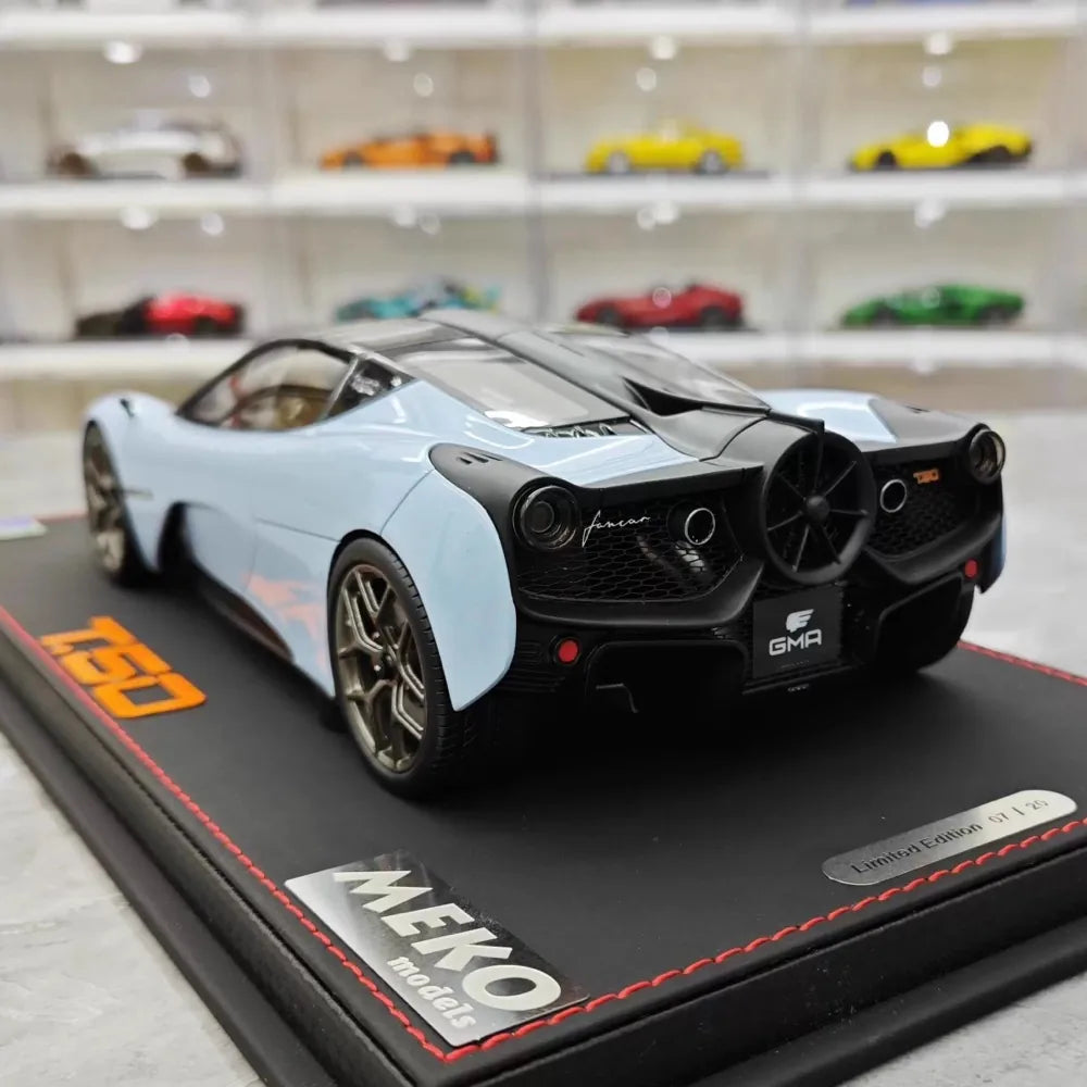 [Meko] 1:18 Gordon Murray Automotive 2020 T50 Gulf modellino di auto resina