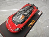 [Meko] 1:18 Gordon Murray Automotive 2020 T50 punainen pienoismalli Hartsi