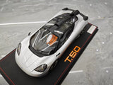 [Meko] 1:18 Gordon Murray Automotive 2020 T50 zilver modelauto Hars