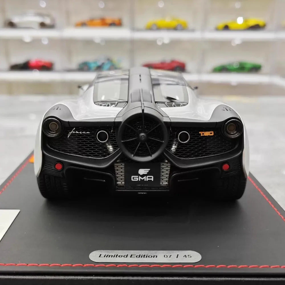[Meko] 1:18 Gordon Murray Automotive 2020 T50 argento modellino di auto resina