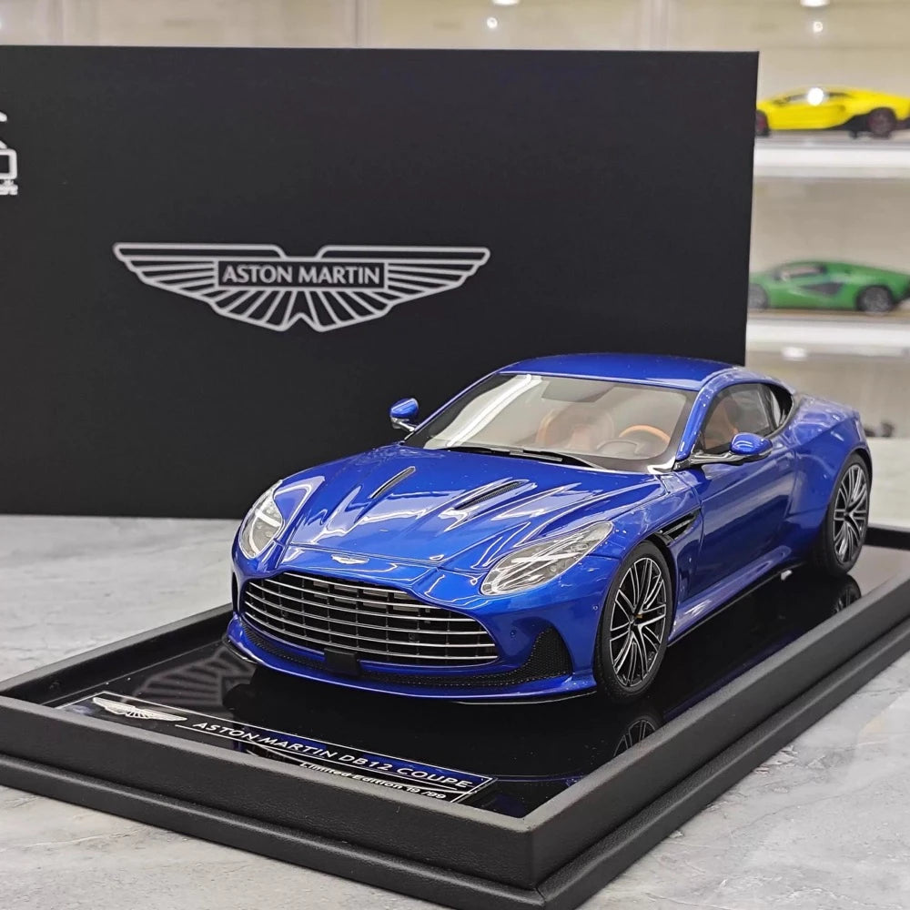 [MotorHelix] 1:18 Aston Martin 2023 DB12 Coupe Blue Model Car Resin