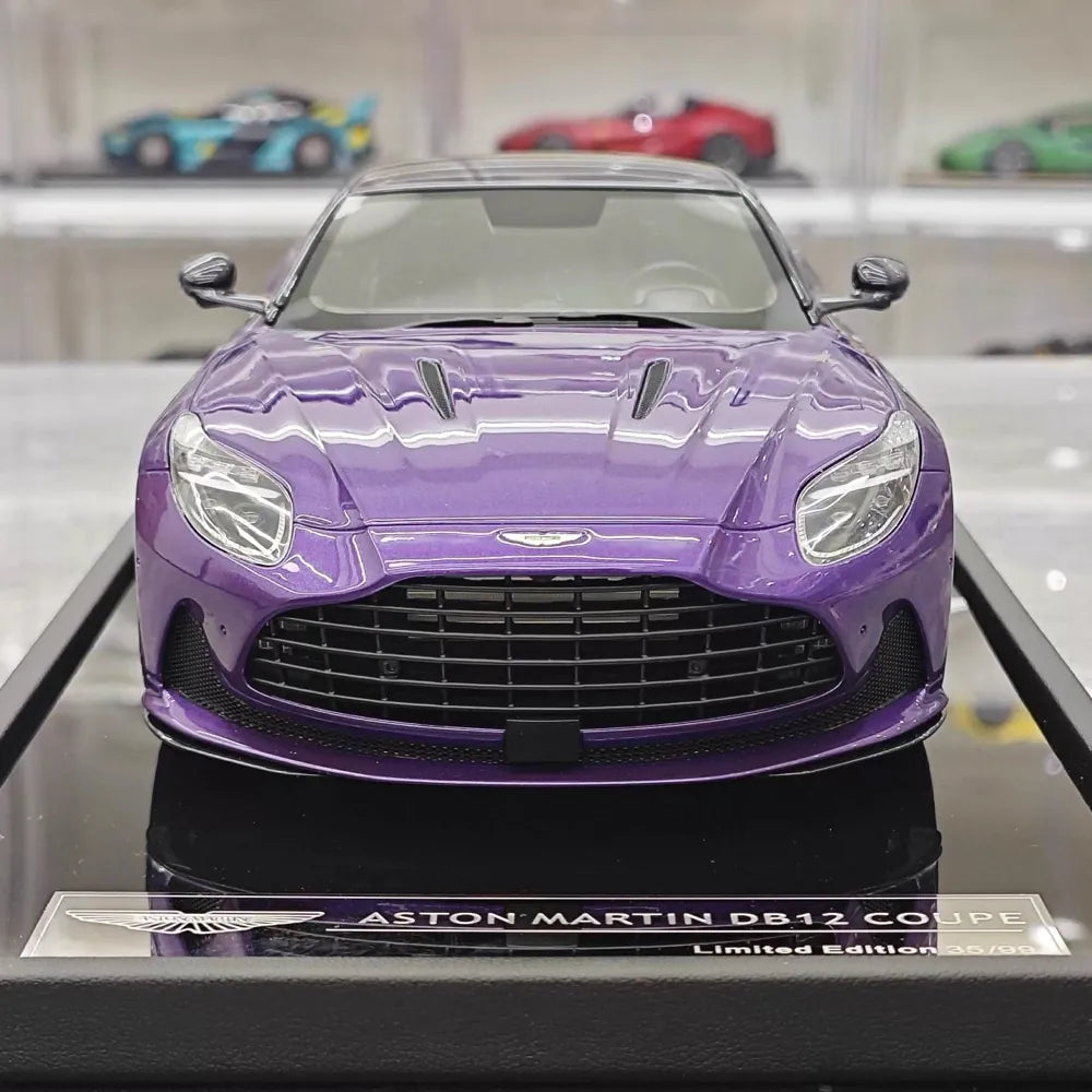 [MotorHelix] 1:18 Aston Martin 2023 DB12 Coupe Purple Model Car Resin
