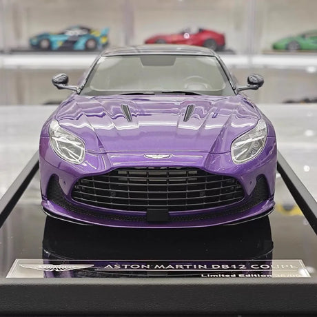 [MotorHelix] 1:18 Aston Martin 2023 DB12 Coupe Purple Model Car Resin