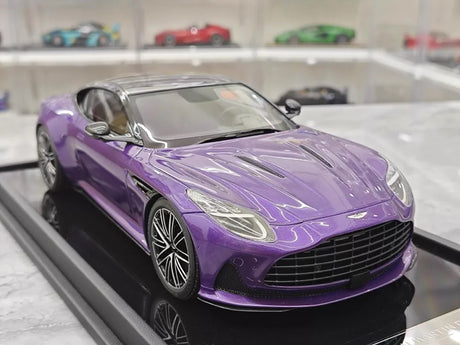 [MotorHelix] 1:18 Aston Martin 2023 DB12 Coupe Purple Model Car Resin