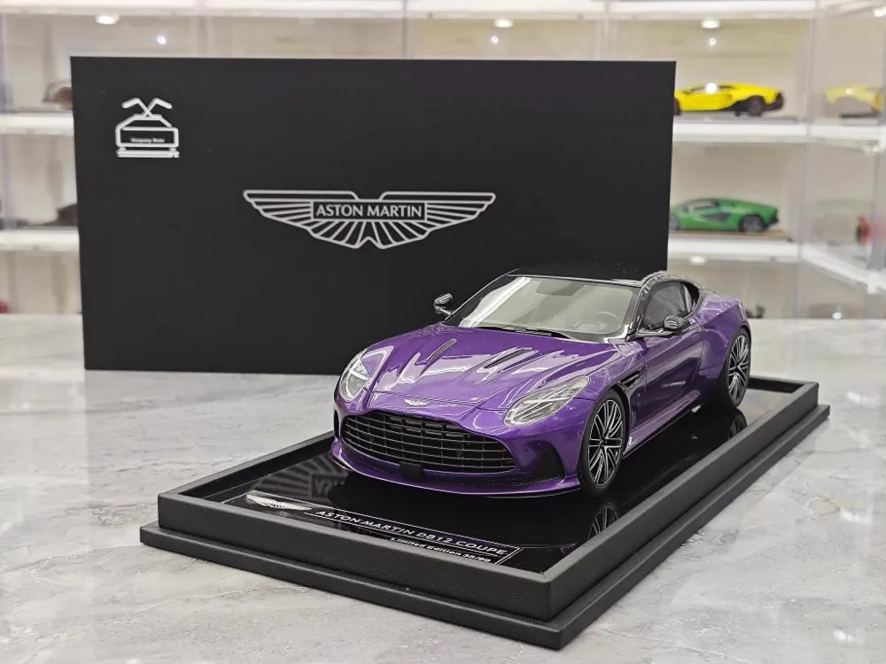[MotorHelix] 1:18 Aston Martin 2023 DB12 Coupe Purple Model Car Resin