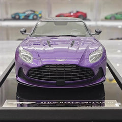 [MotorHelix] 1:18 Aston Martin 2023 DB12 Coupe Purple Model Car Resin