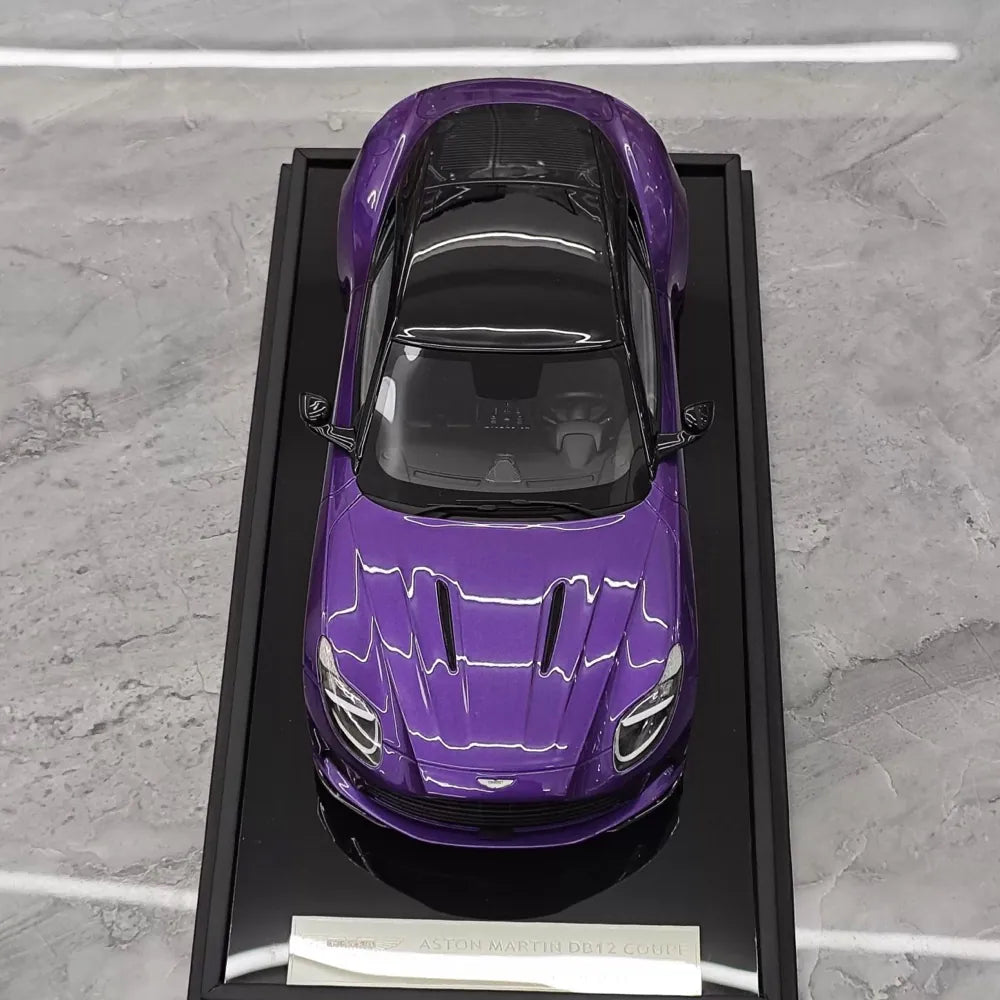 [MotorHelix] 1:18 Aston Martin 2023 DB12 Coupe Purple Model Car Resin