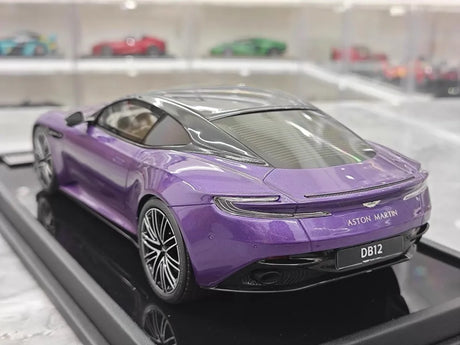 [MotorHelix] 1:18 Aston Martin 2023 DB12 Coupe Purple Model Car Resin