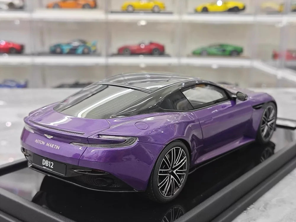 [MotorHelix] 1:18 Aston Martin 2023 DB12 Coupe Purple Model Car Resin