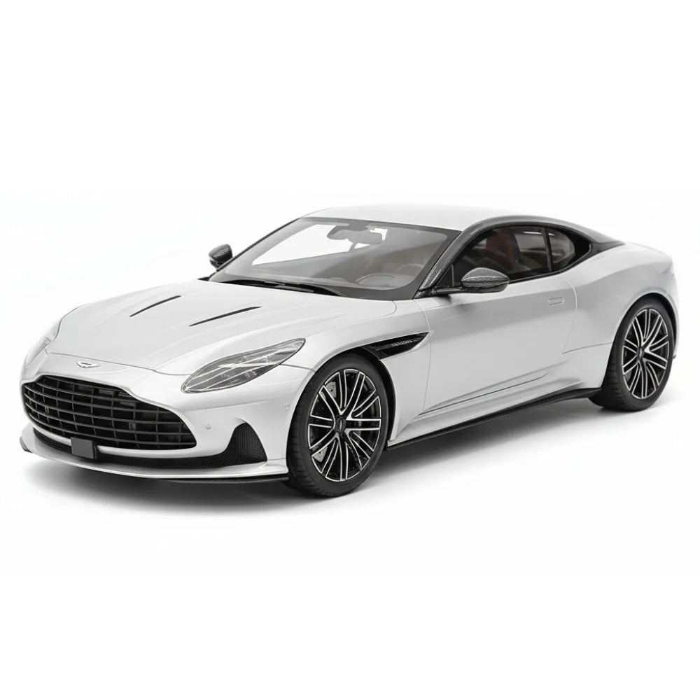 [MotorHelix] 1:18 Aston Martin 2023 DB12 Coupe Silver Model Car Resin