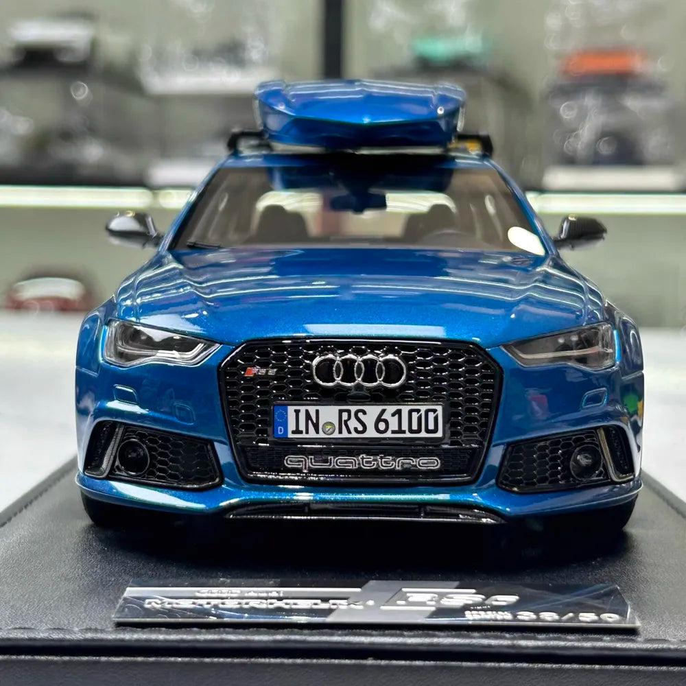 [MotorHelix] 1:18 Audi 2013 RS6 Avant C7 Blue Model Car Resin