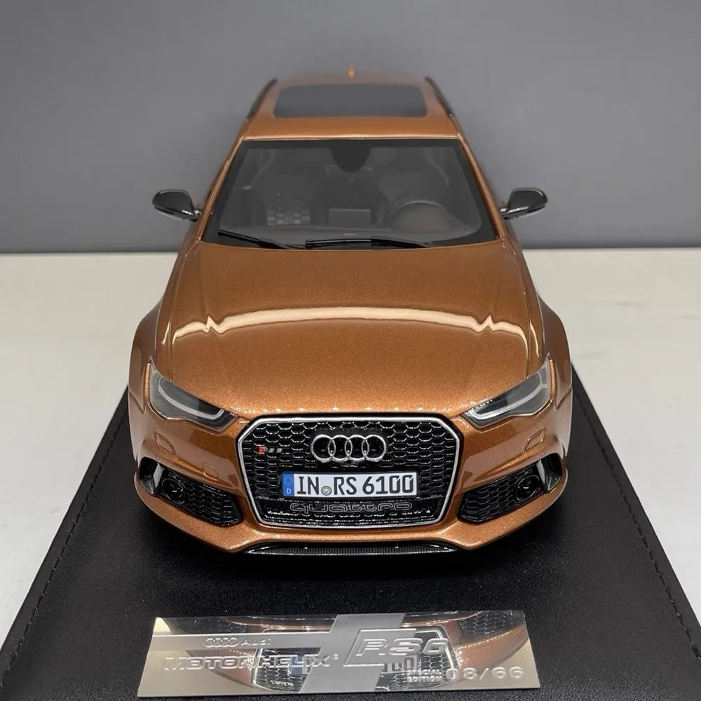 [MotorHelix] 1:18 Audi 2013 RS6 Avant C7 Brown Model Car Resin