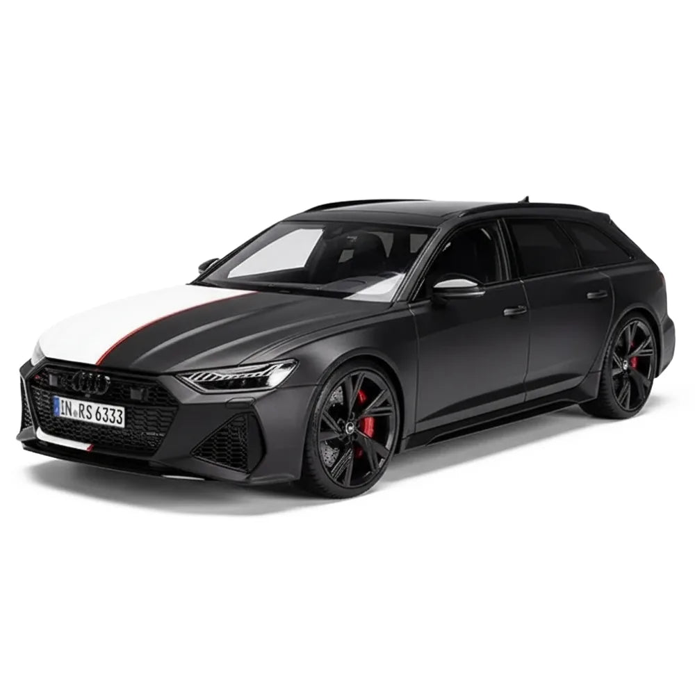 [MotorHelix] 1:18 Audi 2020 RS6 Avant C8 ブラック & ホワイト モデルカー レジン