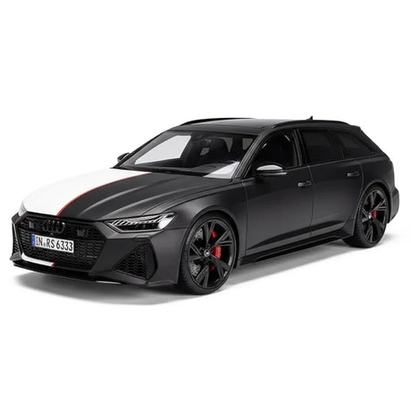 [MotorHelix] 1:18 Audi 2020 RS6 Avant C8 Black & White Model Car Resin
