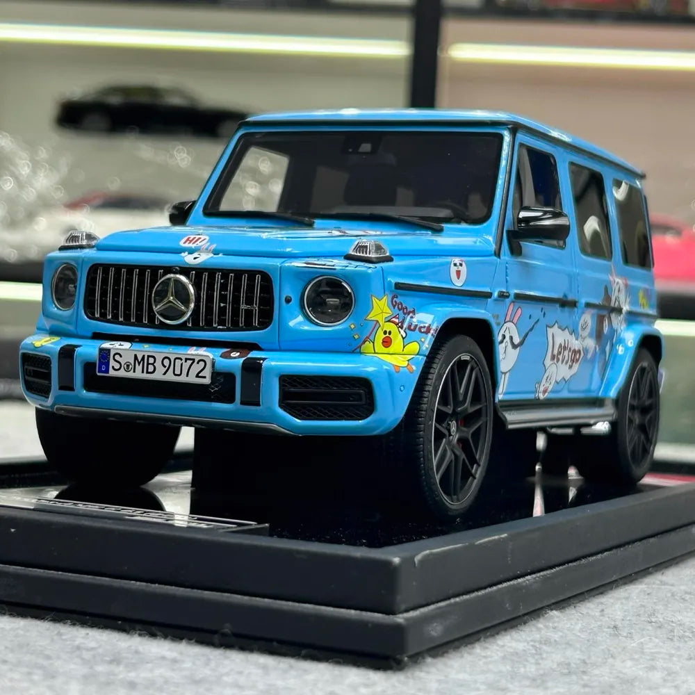 [MotorHelix] 1:18 Mercedes-Benz 2019 AMG G63 brun Bear Varukorgoon Livery modellbil harts