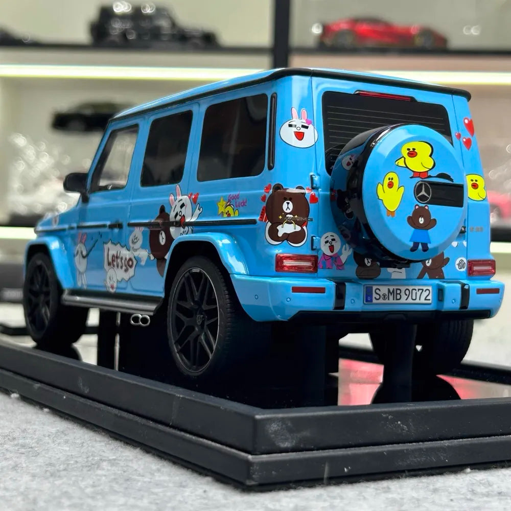 [MotorHelix] 1:18 Mercedes-Benz 2019 AMG G63 brun Bear Varukorgoon Livery modellbil harts